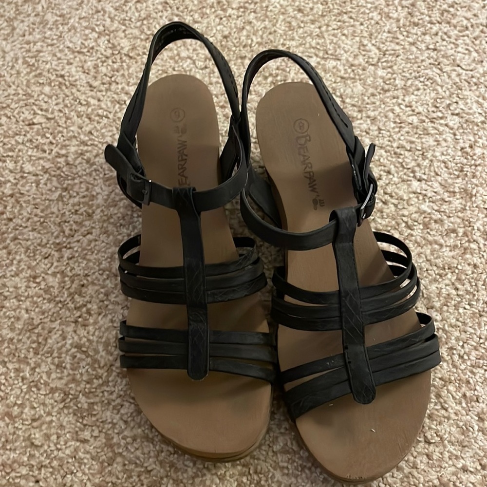 Bearpaw Black Sandals